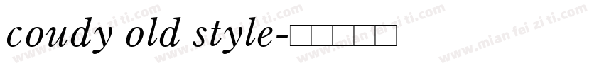 coudy old style字体转换